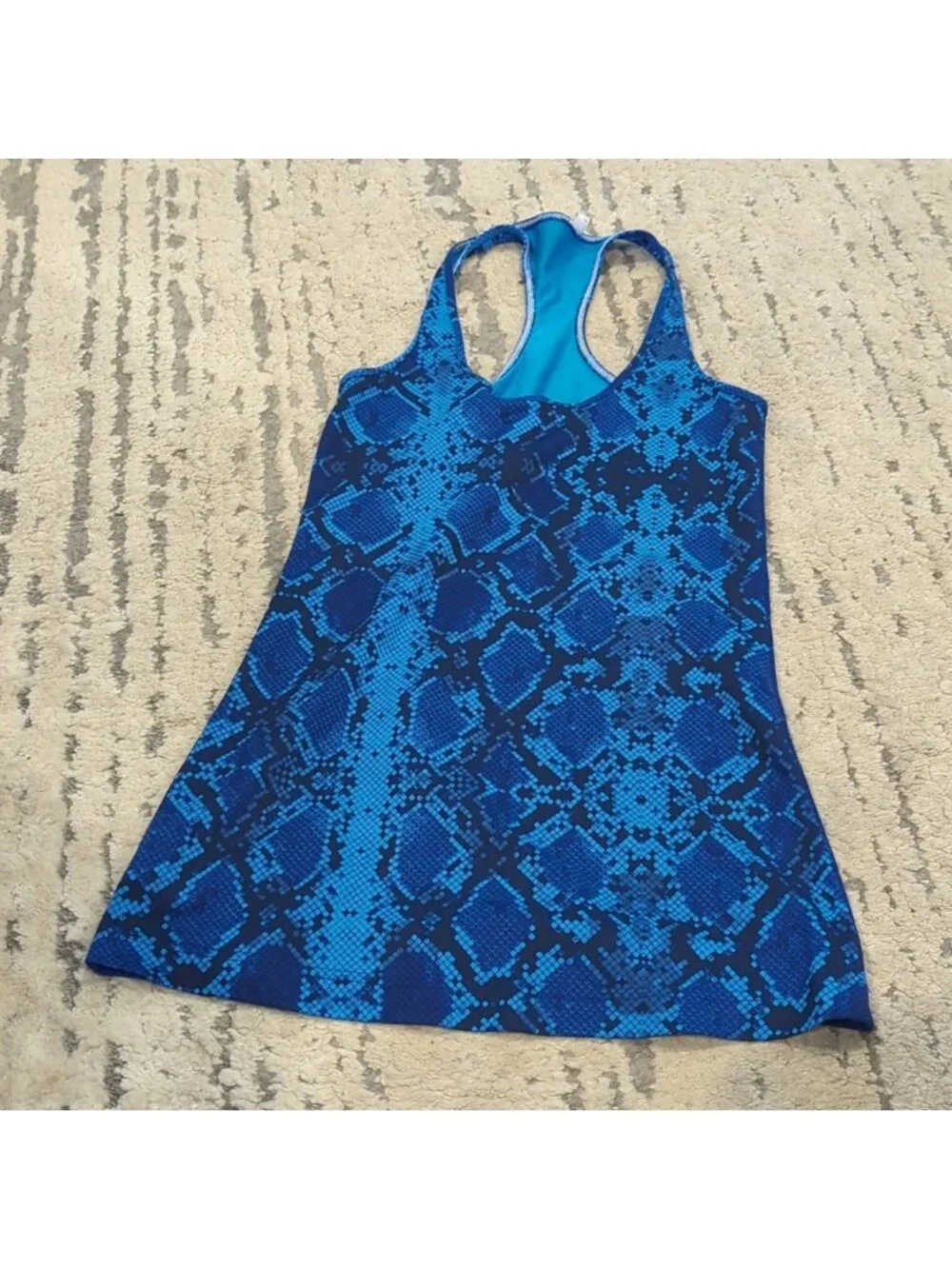 Lululemon Cool Racerback Mini Ziggy Snake Pipe Dream Blue Sapphire